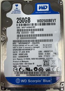 Western Digital WD2500BEVT